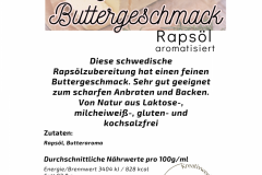 Kopie von Pflanzenöl aromatisiert. Würziger Geschmack frischer Gartenkräuter und herzhaftfrische Knoblauchnote: Dieses Öl ist ein Allrounder in der Küche und würzt z.B. Nudelsalate, Grillgemüse, Fleisch und Fisch. Farbe: hellgelb ° Herkunft: Deutschland - 9